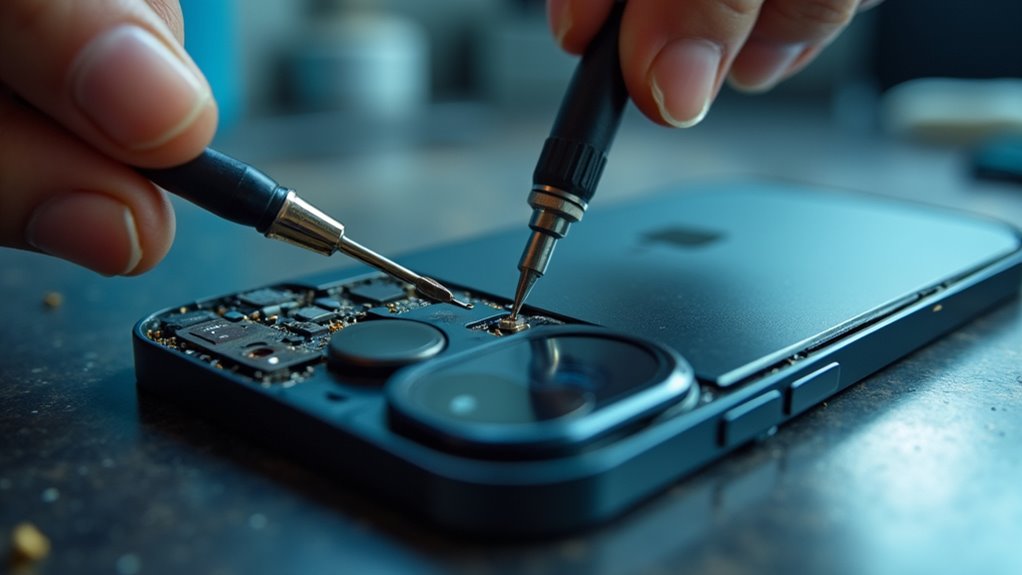 mała precyzyjna naprawa iPhone'a