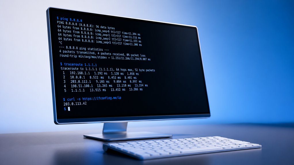 podstawowa diagnostyka terminala Mac