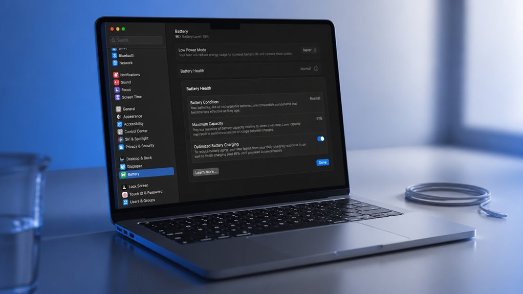 sprawdź stan baterii MacBooka