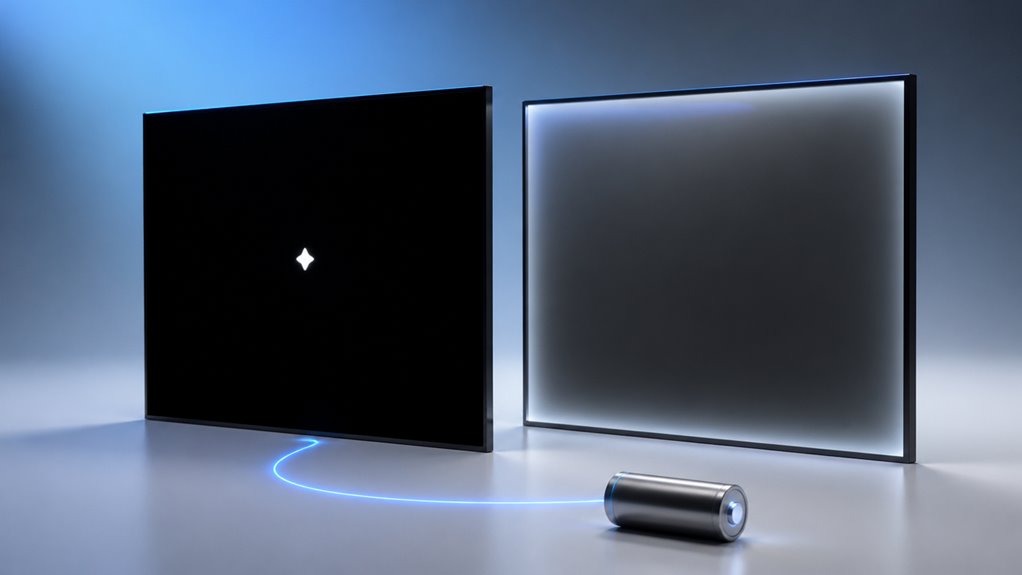 OLED oszczędza baterię w trybie ciemnym