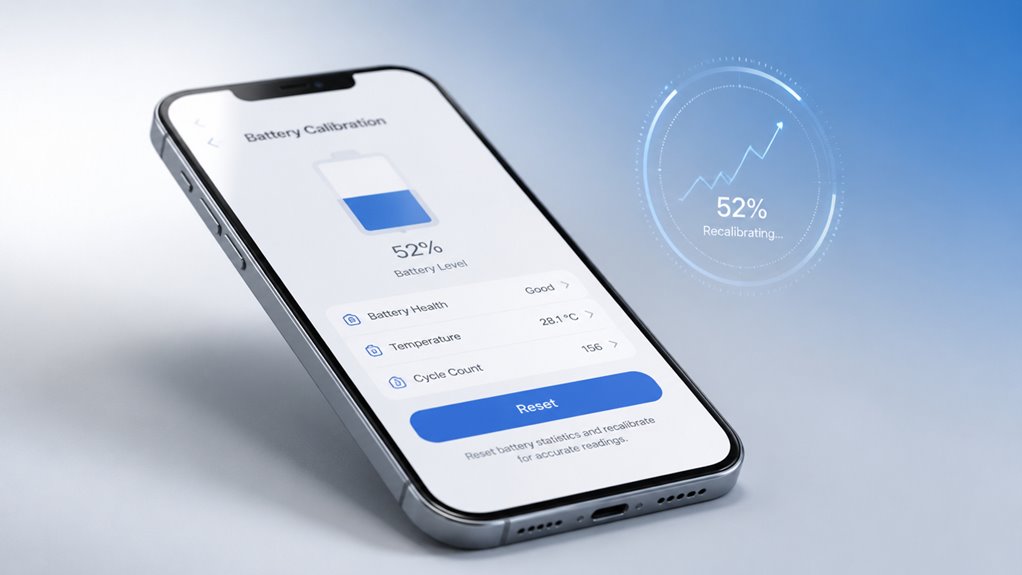 zresetuj statystyki baterii iphone